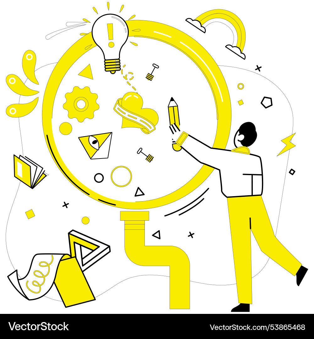 Structured thinking development is compass Structured thinking development is compass vector image