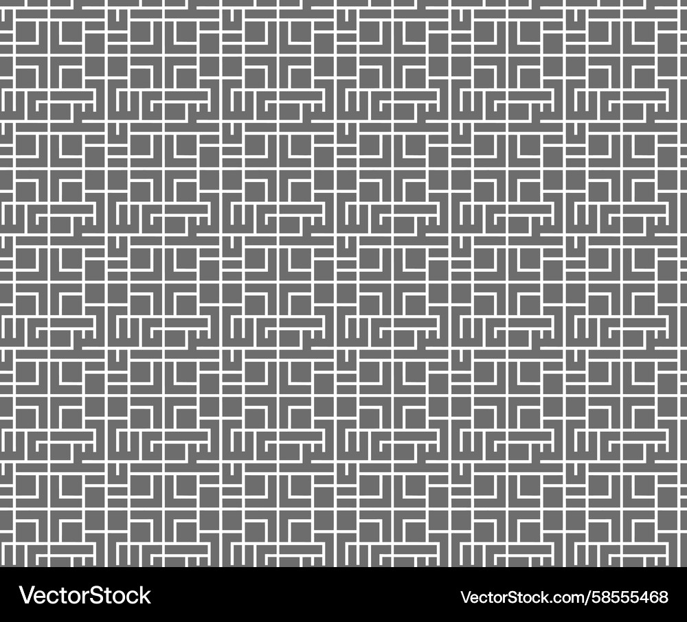 Symmetric Kufic Grid Pattern Vector Image