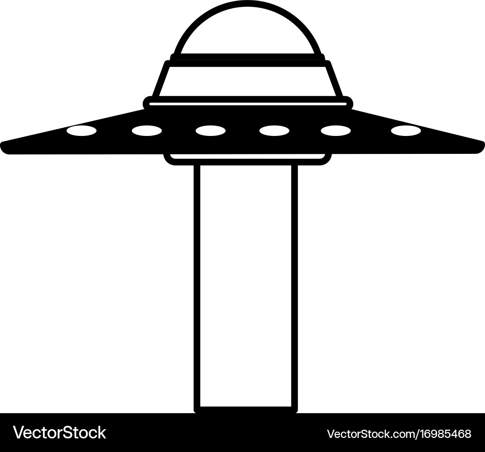 Ufo saucer spaceship vehicle object icon Vector Image