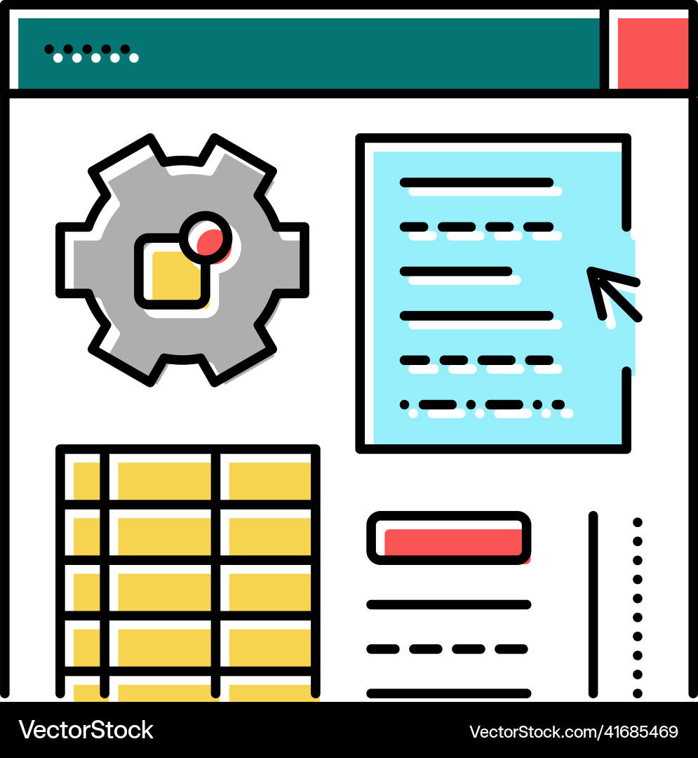 Application erp color icon Vector Image