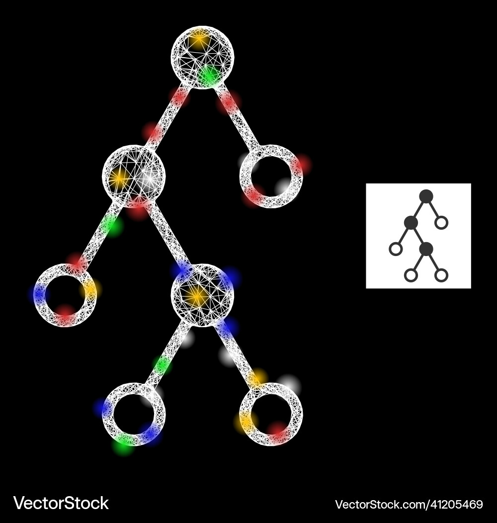 Crossed web mesh hierarchy nodes icon with multi Crossed web mesh hierarchy nodes icon with multi Vector Image