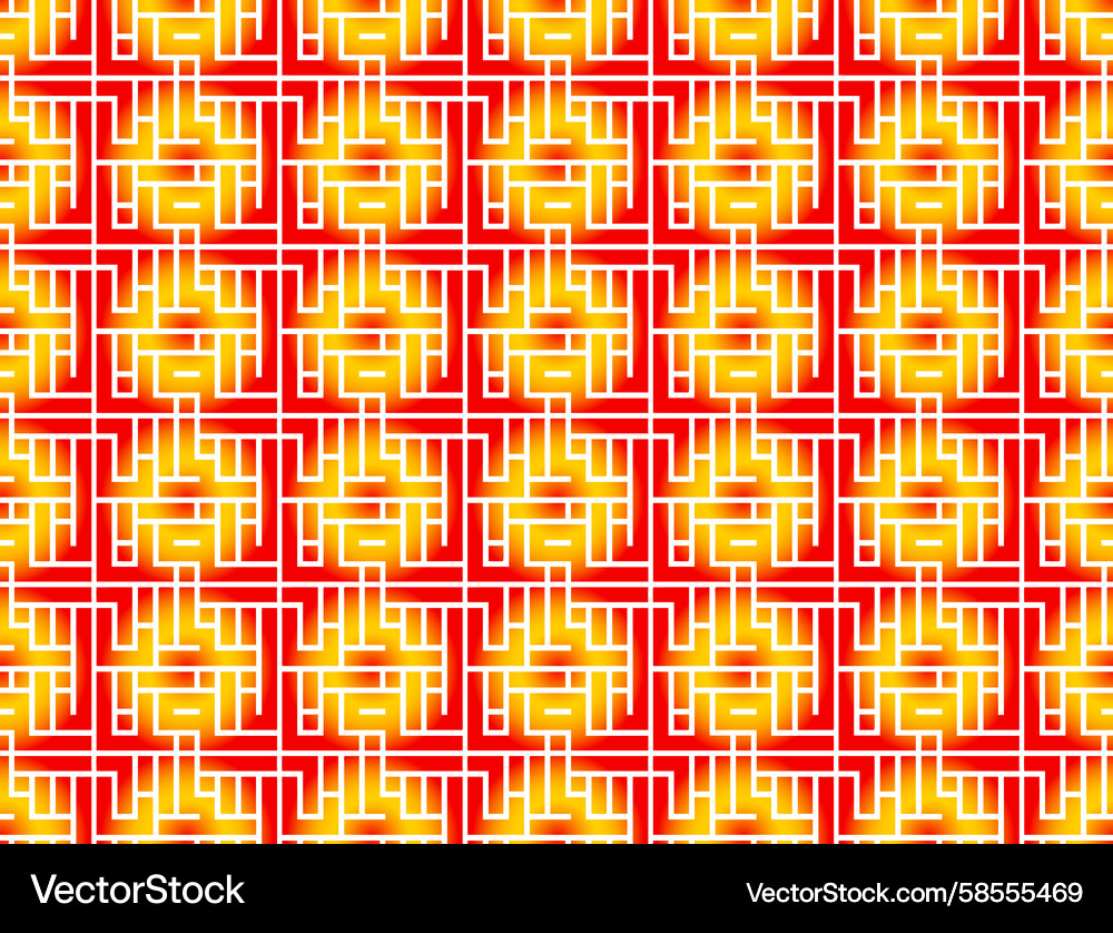 Geometric Kufic Block Pattern Vector Image