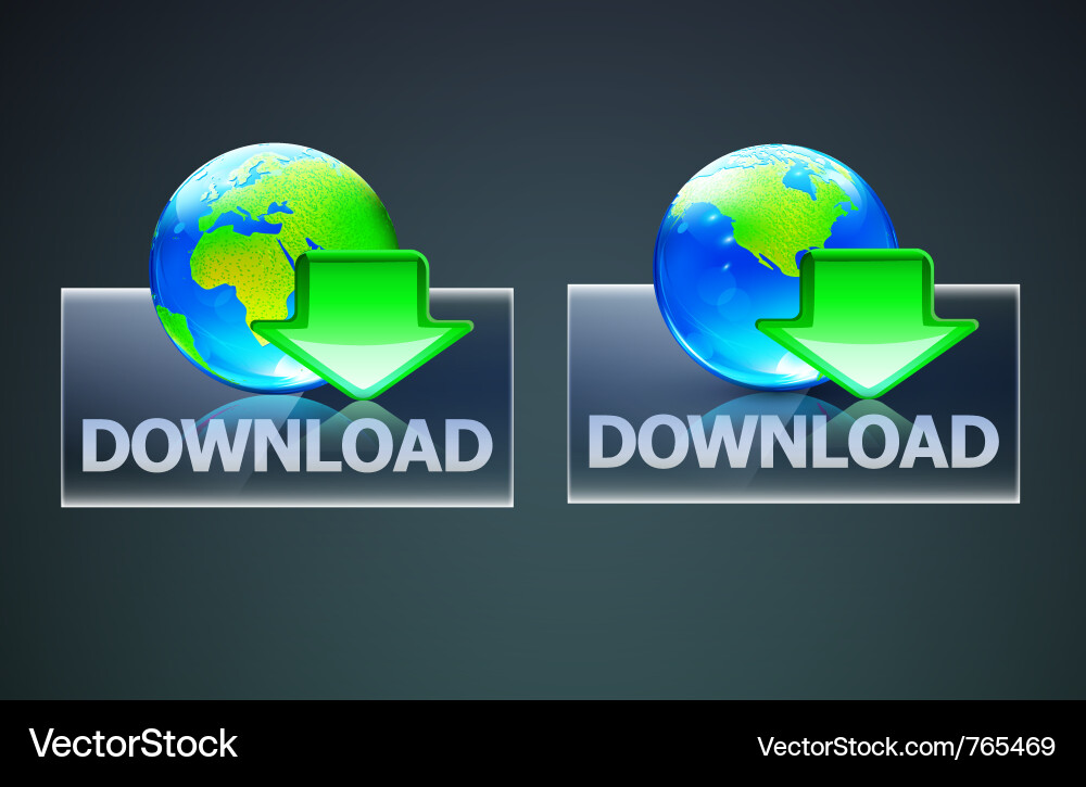 Global computer download concept Vector Image