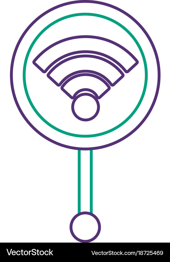 Gps navigation pointer map wifi internet signal Vector Image