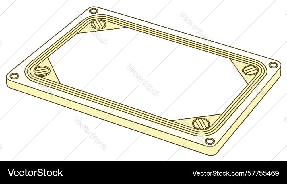 Simple blank frame versatile minimalist border vector image