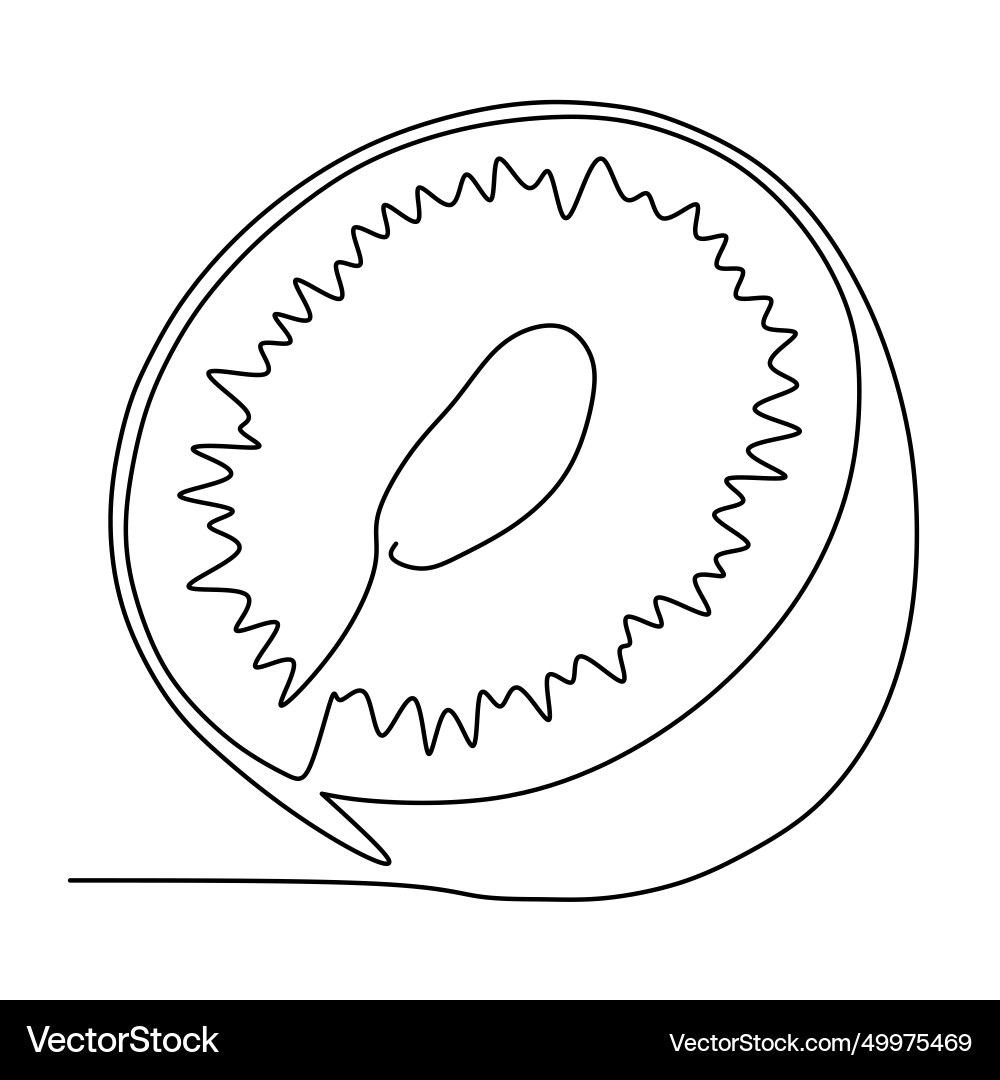 Single continuous line drawing of whole and half Vector Image