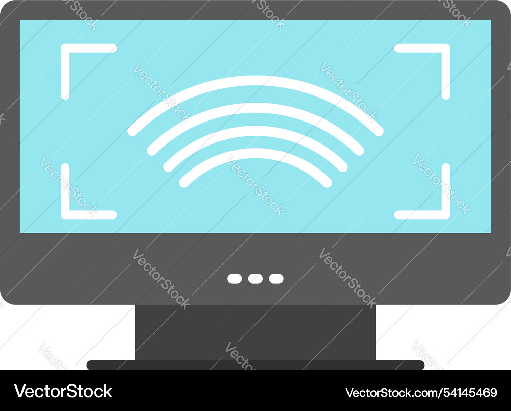 Smart tv flat icon design Royalty Free Vector Image