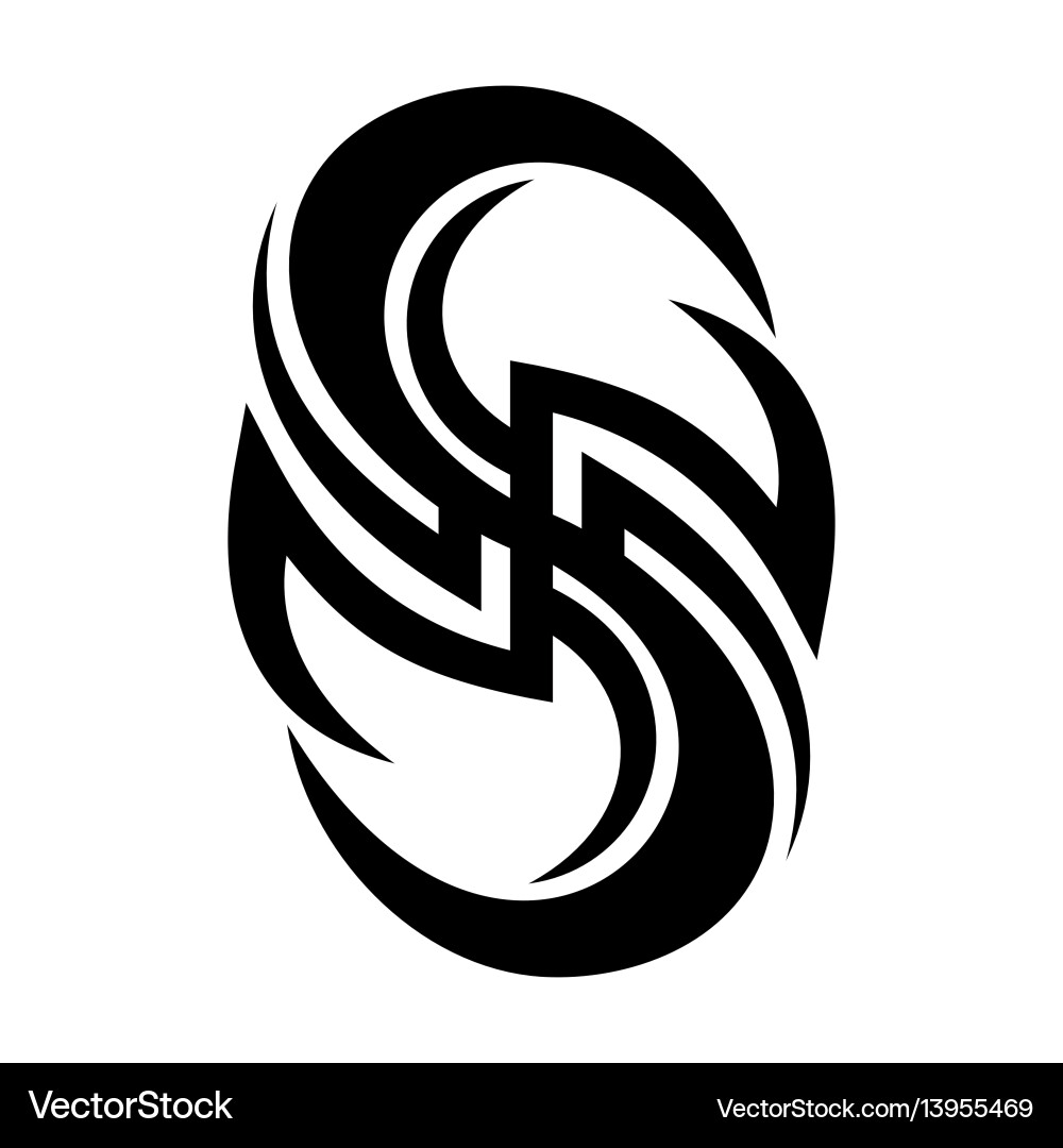 Tribal Swirl Tattoo Vector Image