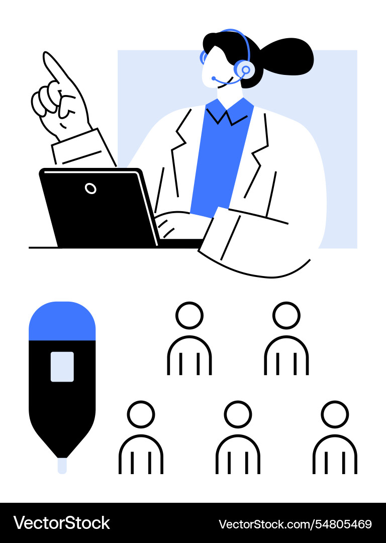 Virtual medical consultation with doctor Virtual medical consultation with doctor vector image
