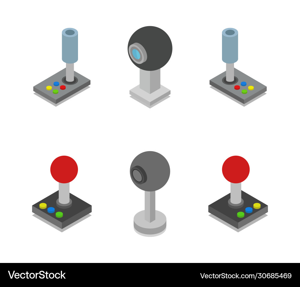 Web cam and joystick in on white background Vector Image