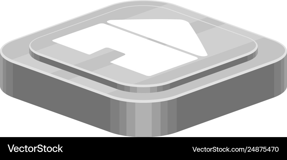 3d app button with a house icon Vector Image