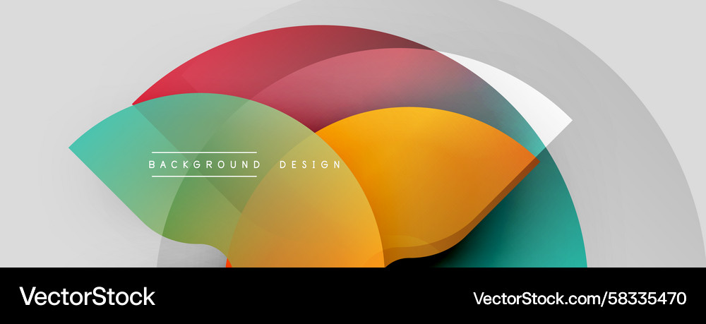 Abstract colorful shapes overlap creating dynamic Abstract colorful shapes overlap creating dynamic Vector Image