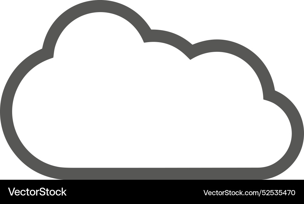 Cloud storage icon symbol image of the hosting Vector Image