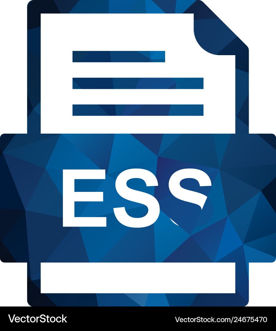 Ess file document icon Vector Image