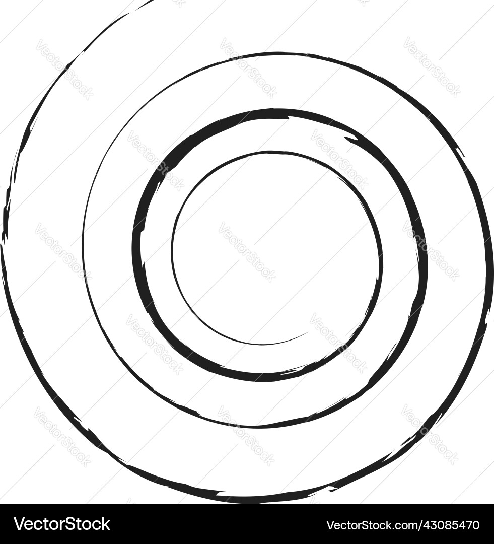 Grungy textured spiral design element Vector Image