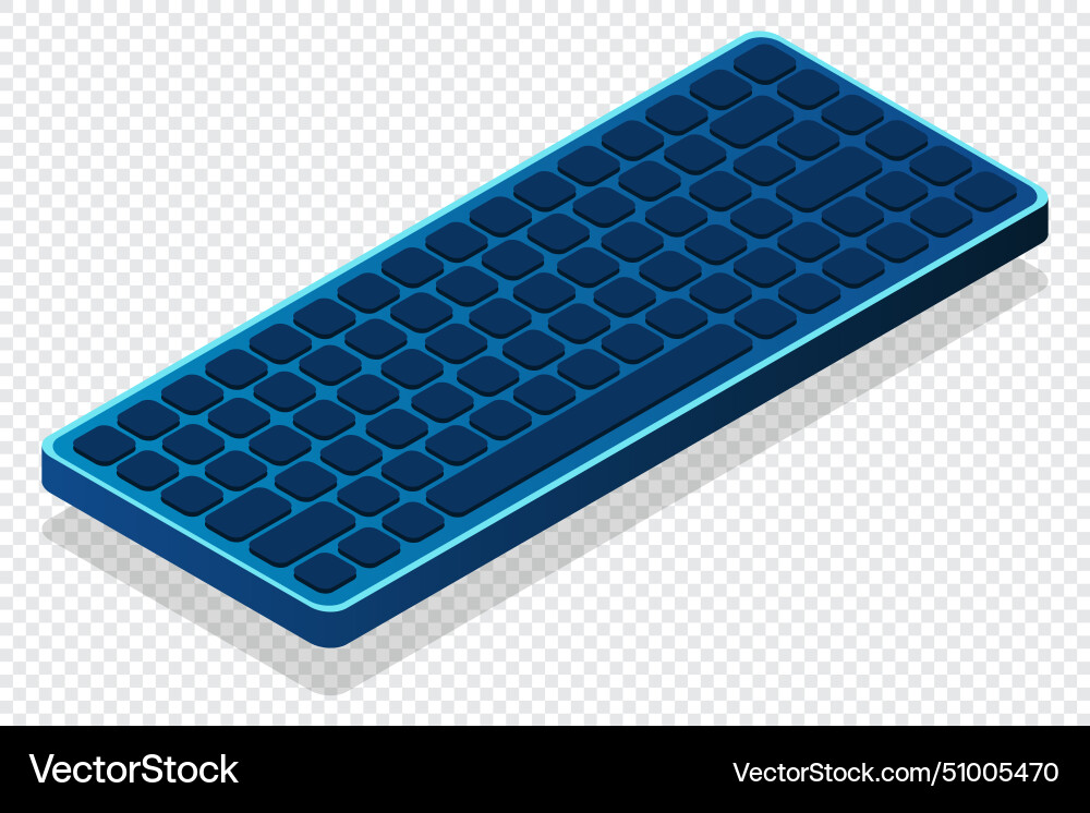 Isometric generic computer keyboard icon Isometric generic computer keyboard icon vector image