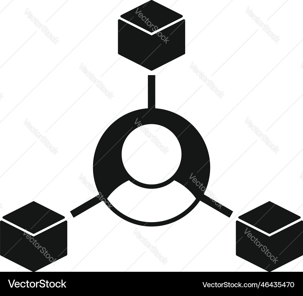 Mining key icon simple block chain Mining key icon simple block chain Vector Image