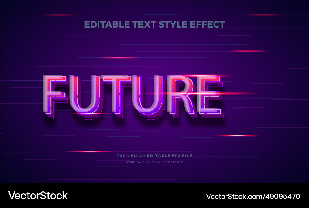 Modern editable text style effect ve Modern editable text style effect ve Vector Image
