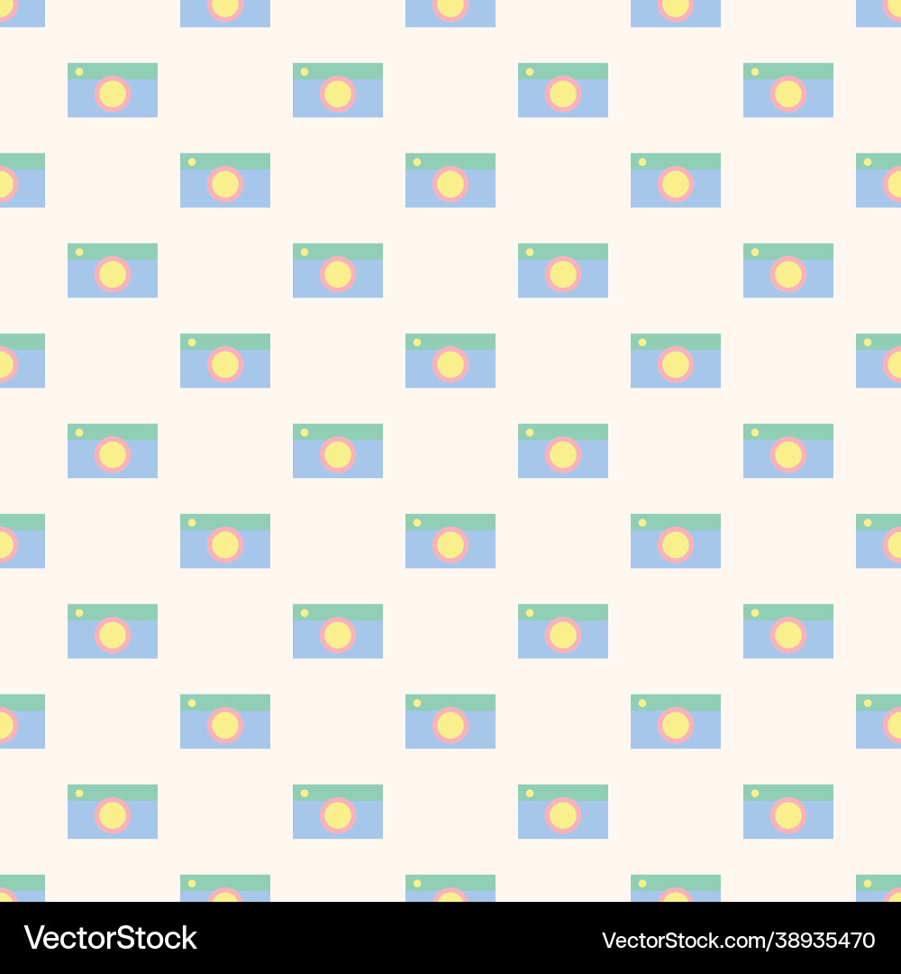 Pastel camera pattern background Vector Image