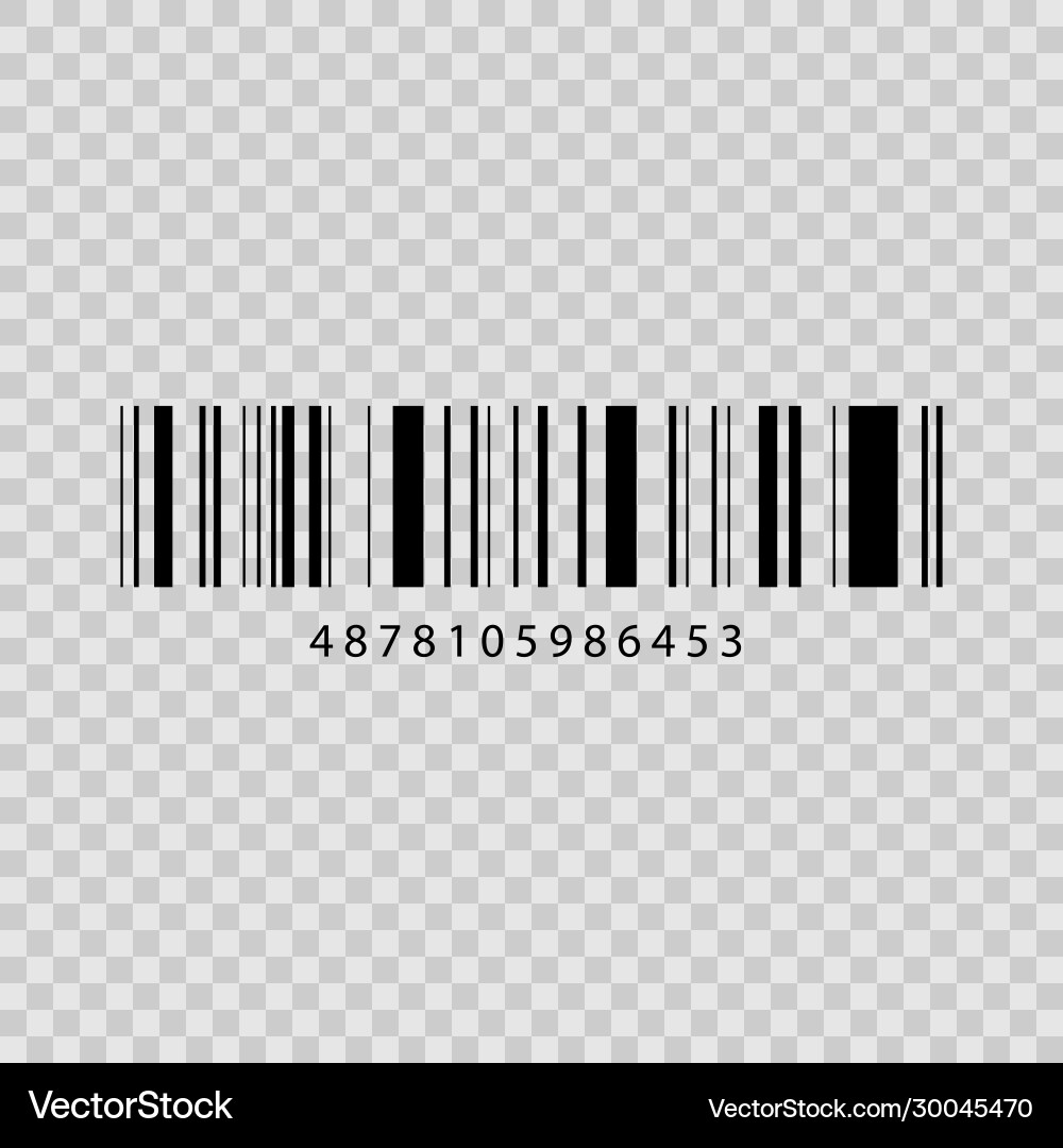 Realistic barcode code icon on background Vector Image