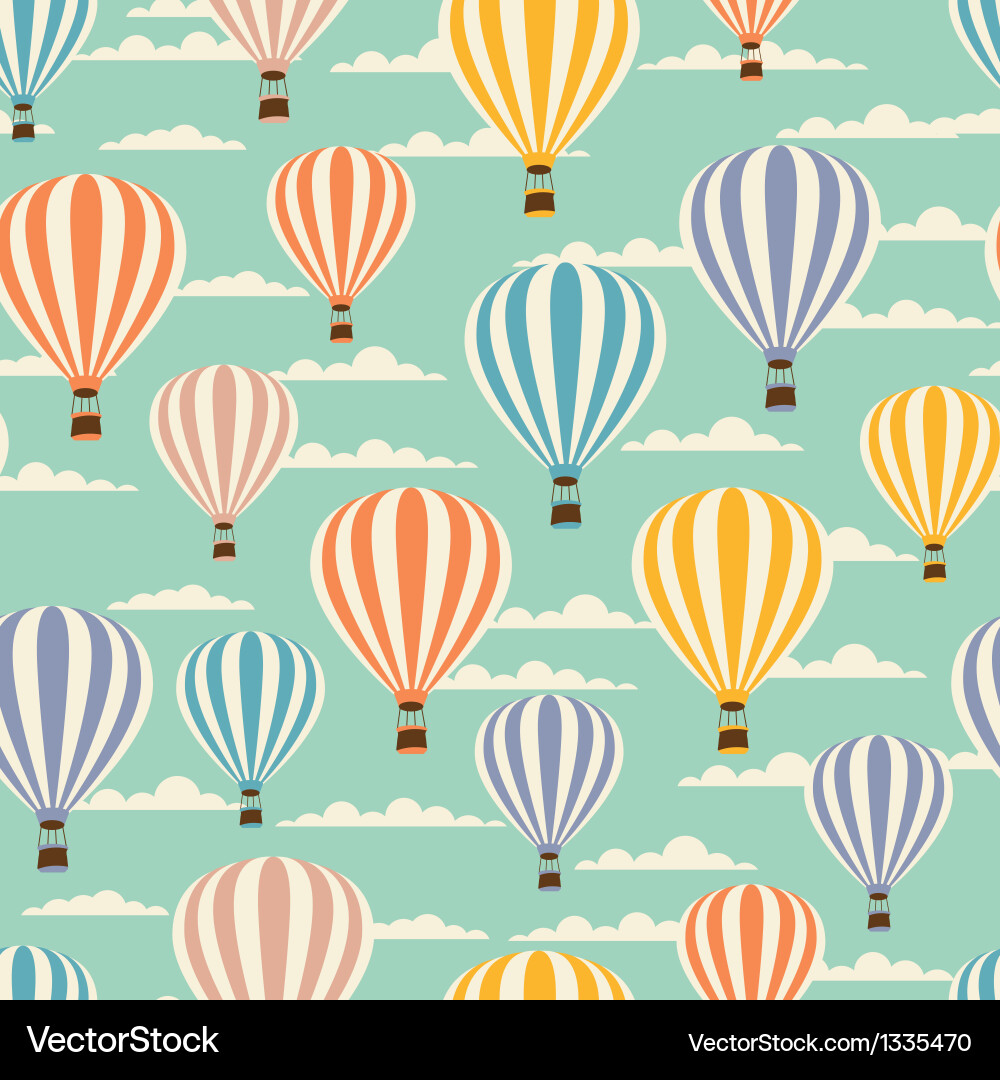 Retro Balloon Pattern Vector Image