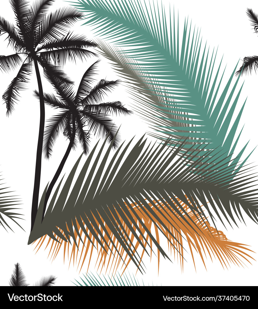 Tropical Palm Pattern vector image