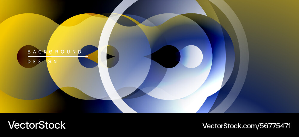 Abstract composition overlapping circles Vector Image