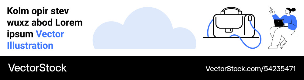Cloud computing with modern technology elements Vector Image