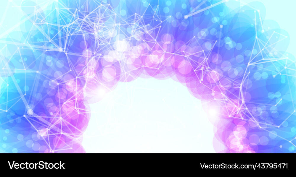 Colorful geometric background with plexus effect vector image