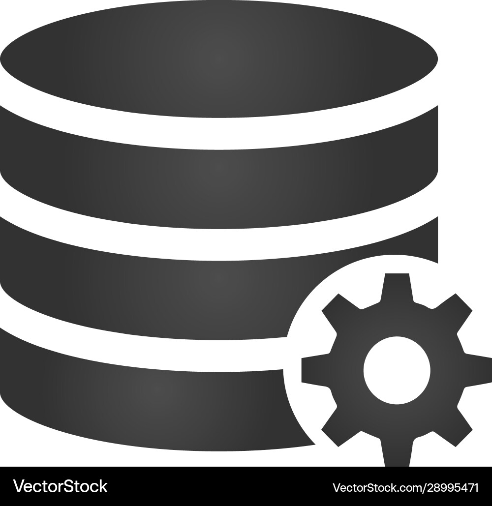 Database server isolated flat web mobile icon Database server isolated flat web mobile icon Vector Image