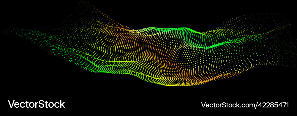 Deep data as part of big point wave ui hud vector image