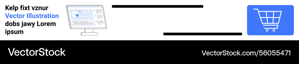Desktop screen displaying analytics with shopping Desktop screen displaying analytics with shopping vector image