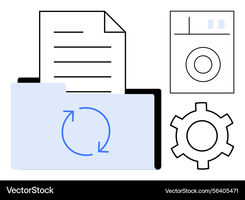 Document management and automation concept Document management and automation concept vector image