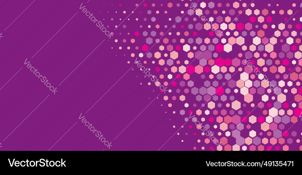 Geometric multi size hexagon with color Vector Image