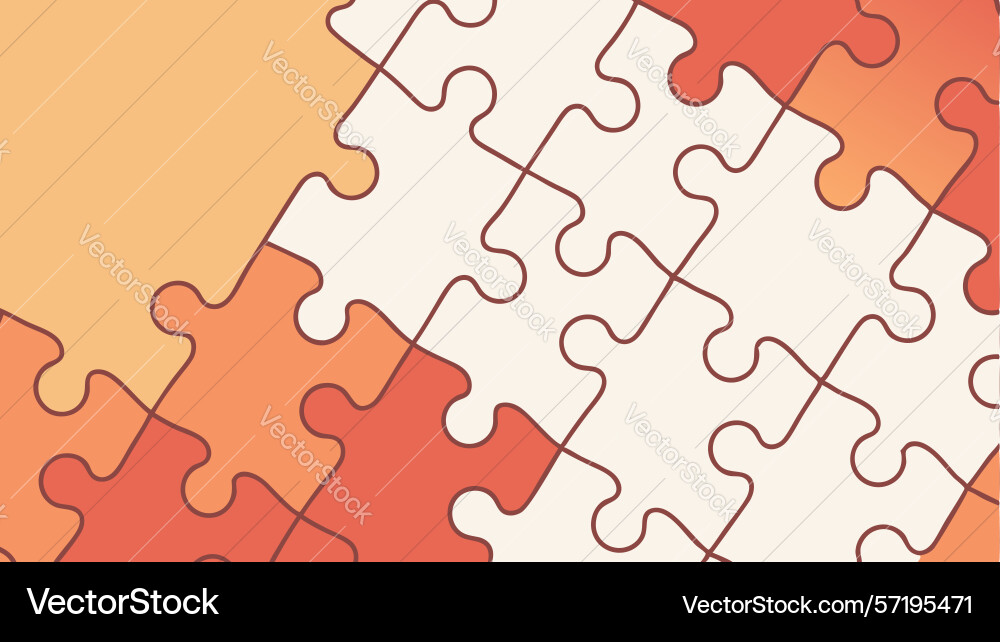 Interlocking puzzle pieces background problem vector image