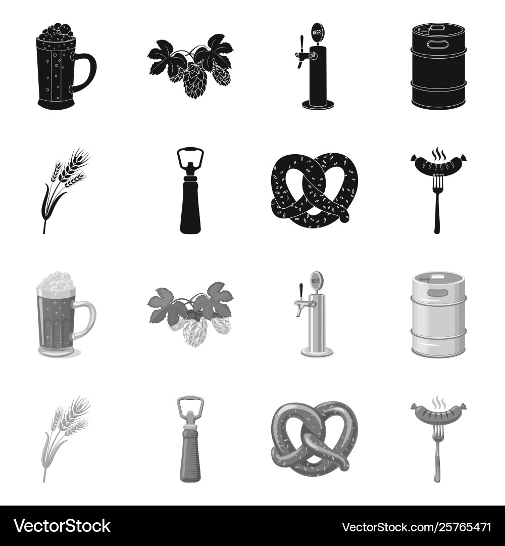 Isolated object pub and bar logo collection vector image
