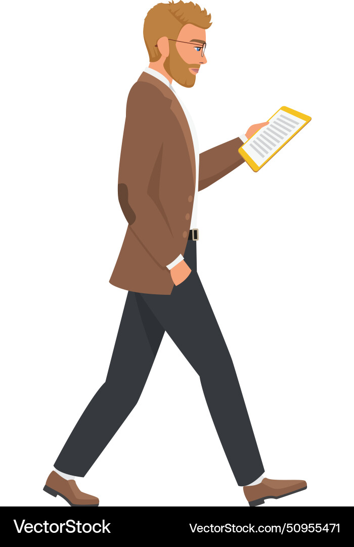 Lehrer lesen Papier Dokument Präsentation Lehrer lesen Papier Dokument Präsentation vektorbild