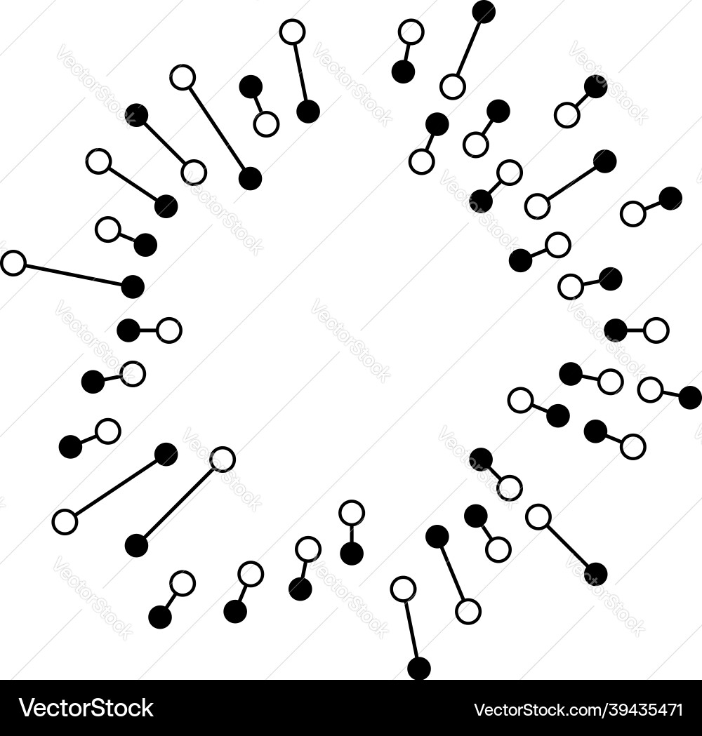 Radial radiating lines with nodes nodal points Radial radiating lines with nodes nodal points Vector Image