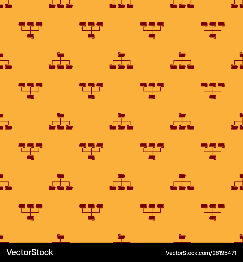 Red folder tree icon isolated seamless pattern Vector Image