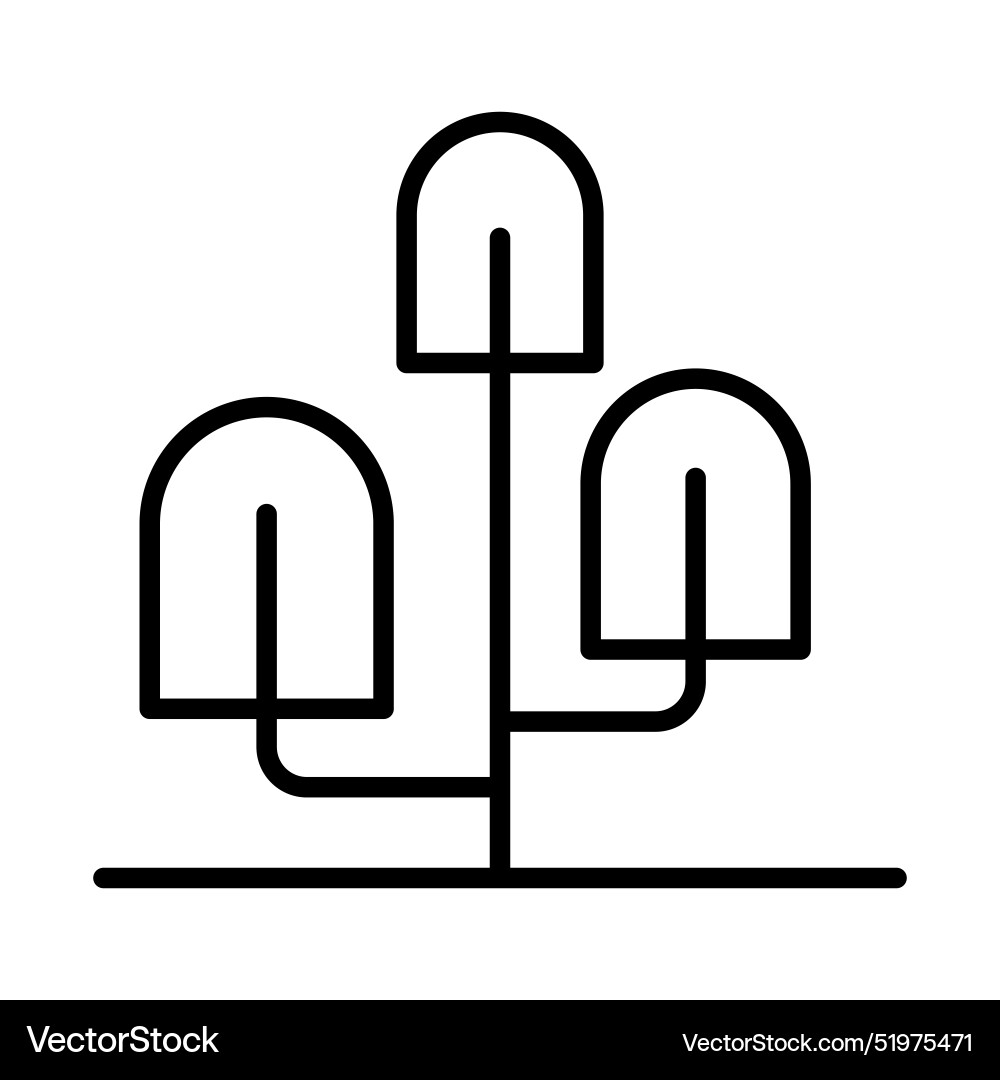 Tree icon in thin line style graphic design Vector Image