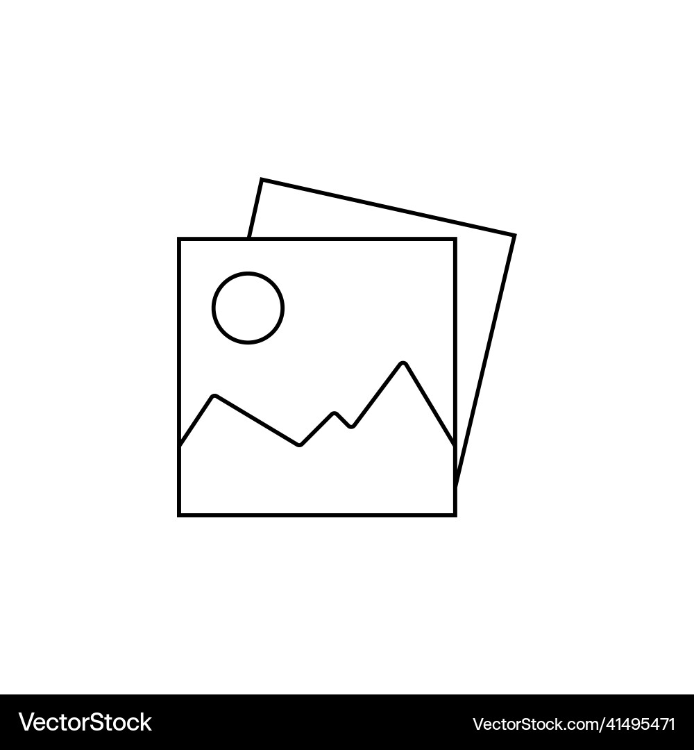 Web line icon gallery design for website outline Web line icon gallery design for website outline Vector Image