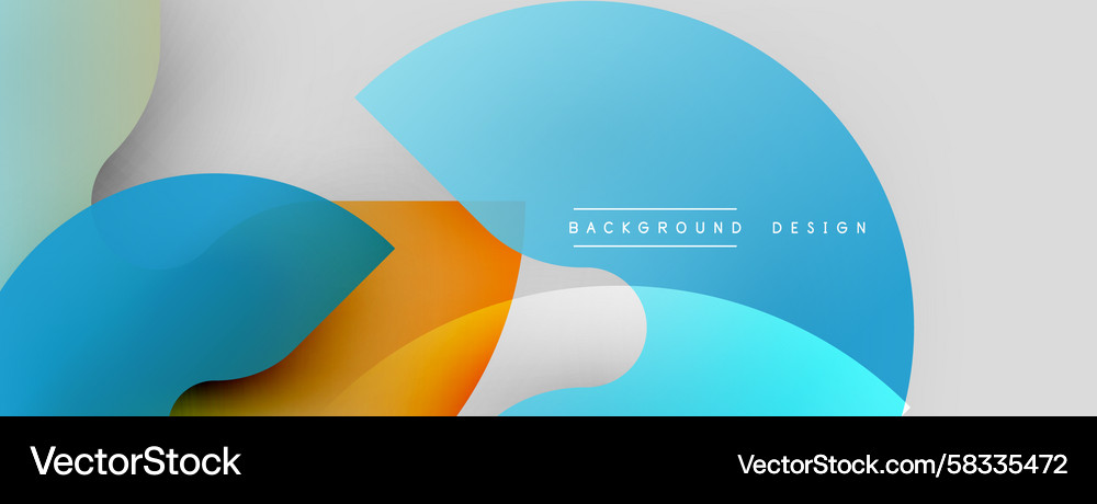 Abstract shapes overlap creating vibrant color Vector Image