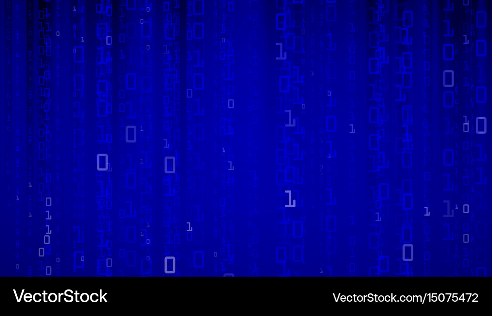 Binary Hintergrund Streaming Code Codierung Vektorbild