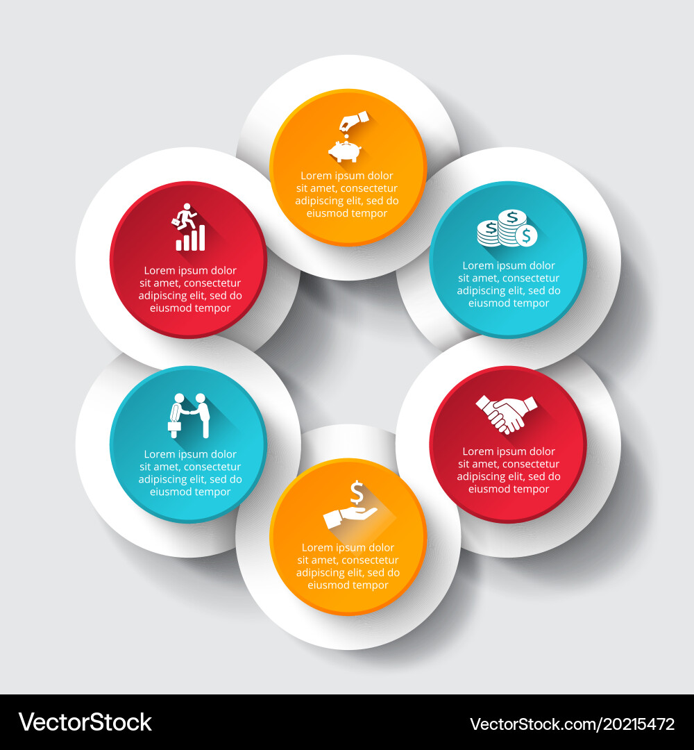 Circular Data Visualization Template vector image