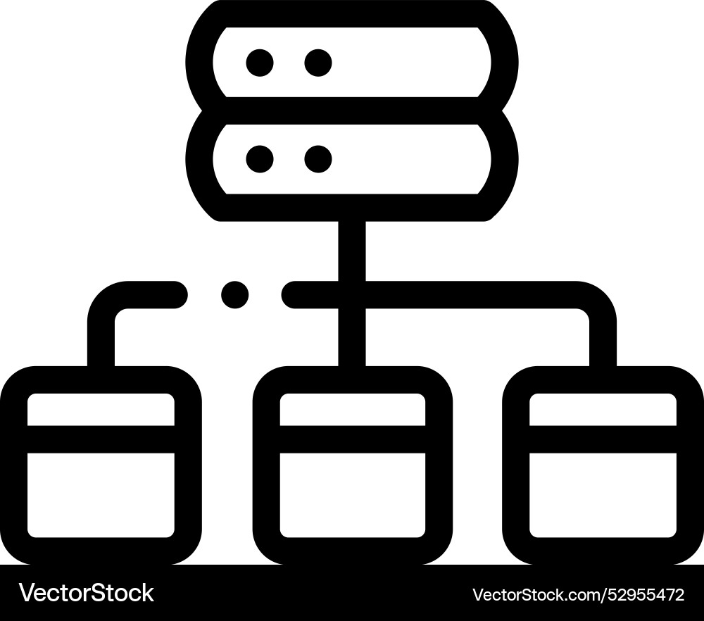 Data modelling icon thin linear style design Data modelling icon thin linear style design vector image
