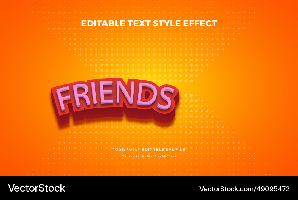 Modern editable text style effect ve Modern editable text style effect ve Vector Image