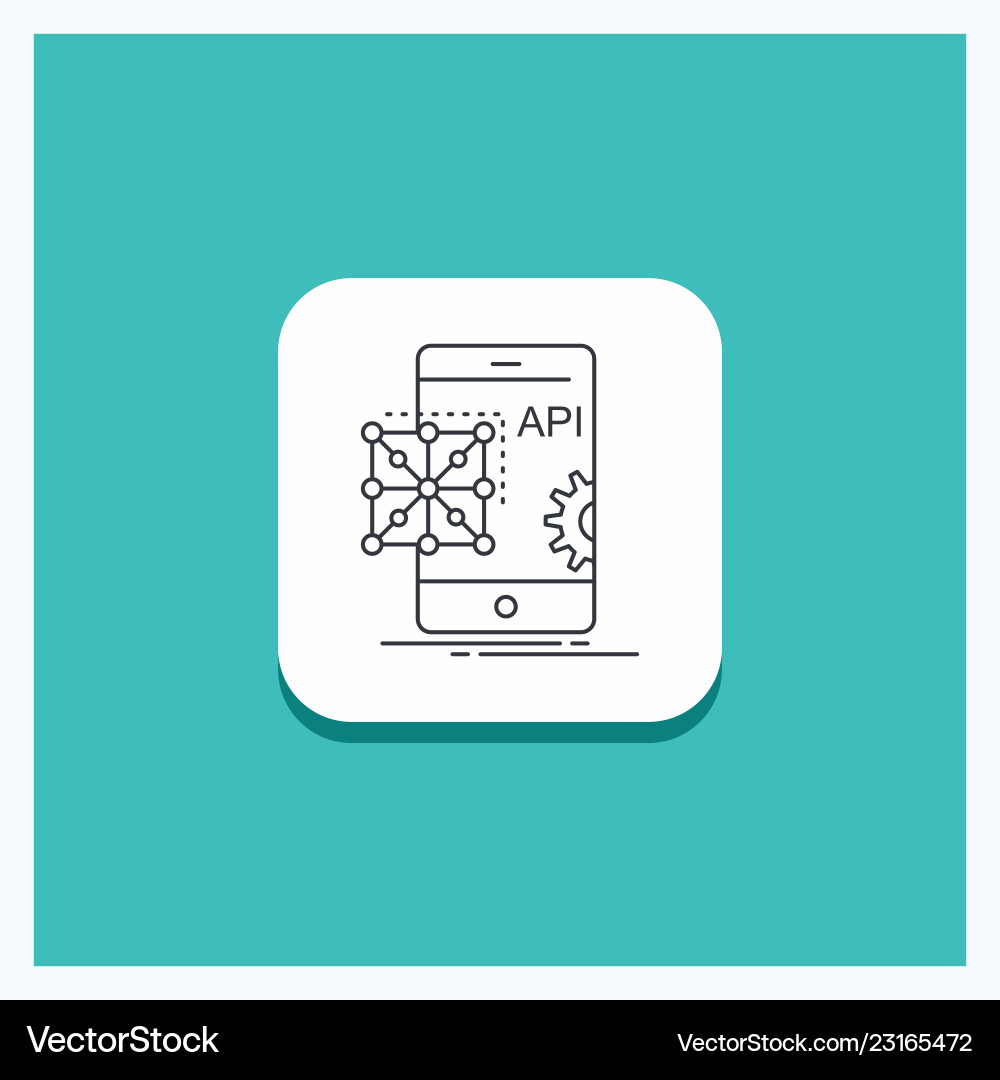 Round button for api application coding Round button for api application coding vector image