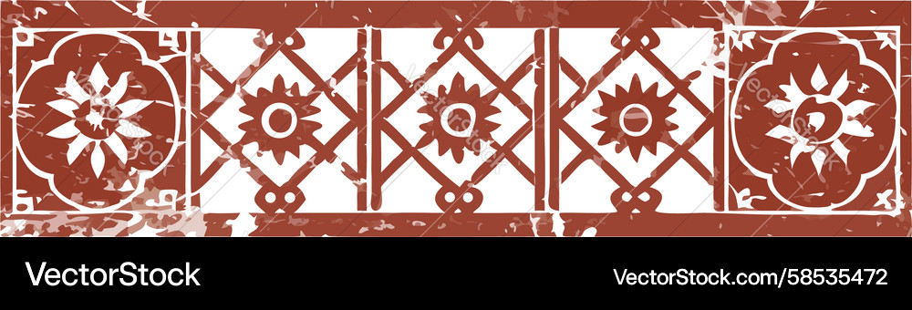Rustic Geometric Border Pattern Vector Image