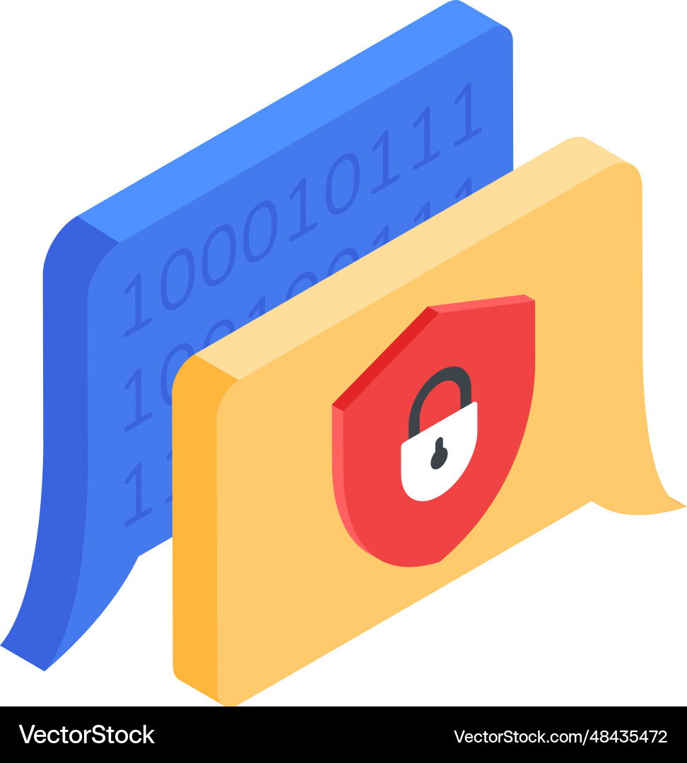 Security and hacking isometric icon Vector Image