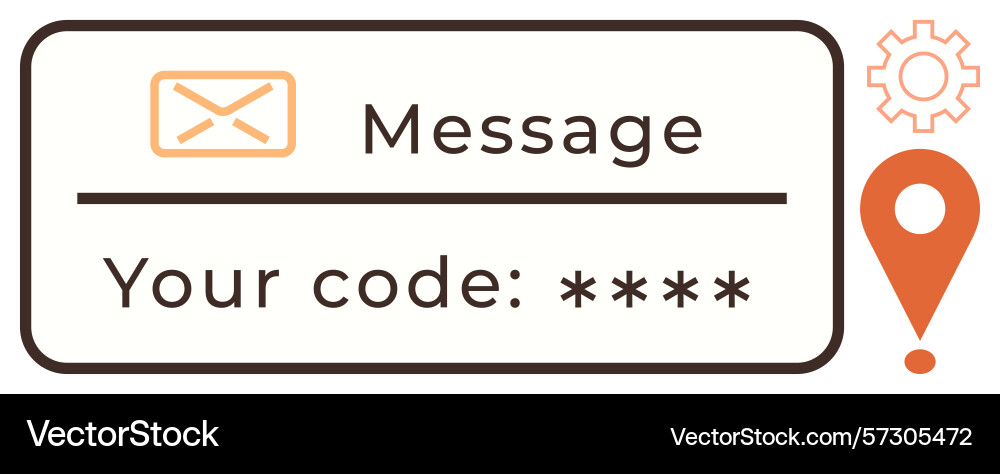 Sichere Meldung mit Code und Standort Sichere Meldung mit Code und Standort vektorbild